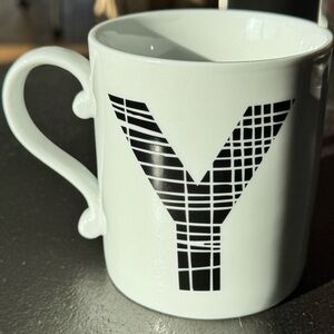 West Elm Monogram Initial ‘Y’ Ceramic Mug